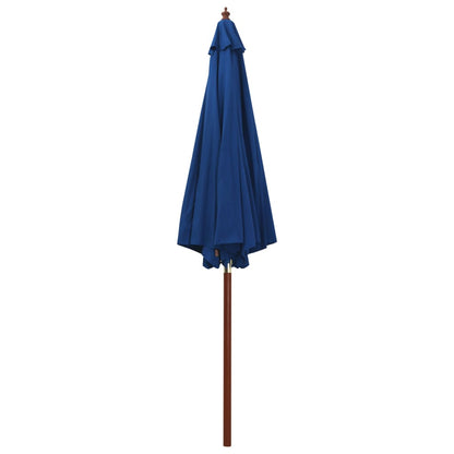 Sonnenschirm mit Holz-Mast 300 x 258 cm Blau - Pazzar.ch