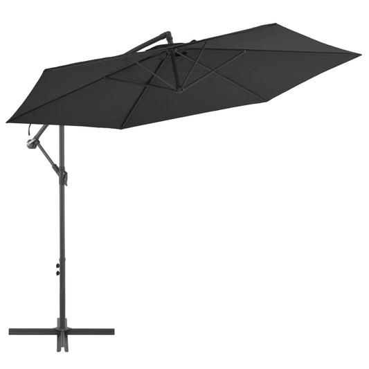 Ampelschirm mit Alu-Mast 300 cm Schwarz - Pazzar.ch