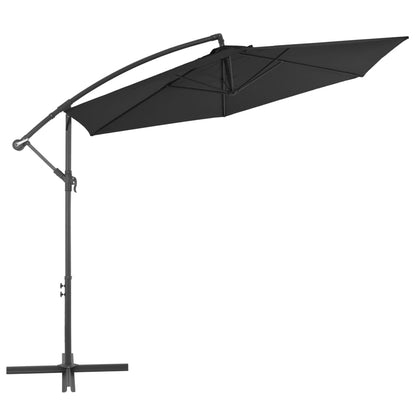 Ampelschirm mit Alu-Mast 300 cm Schwarz - Pazzar.ch