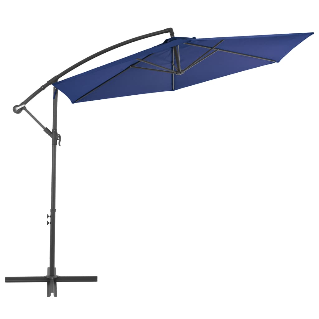 Ampelschirm mit Alu-Mast 300 cm Blau - Pazzar.ch