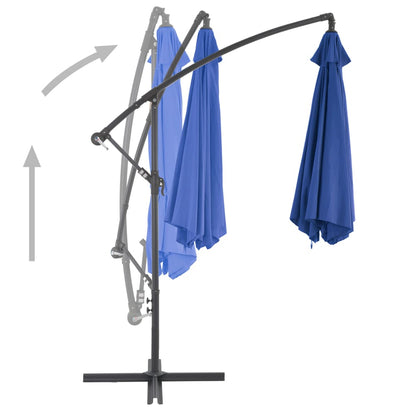 Ampelschirm mit Alu-Mast 300 cm Blau - Pazzar.ch