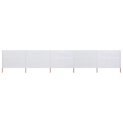 5-teiliges Windschutzgewebe 600 x 120 cm Sandweiß - Pazzar.ch