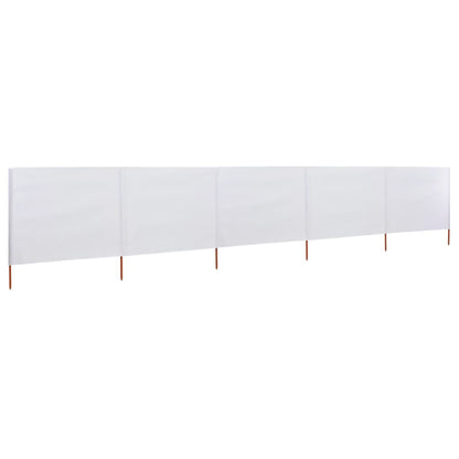 5-teiliges Windschutzgewebe 600 x 120 cm Sandweiß - Pazzar.ch