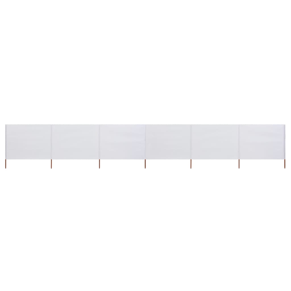 6-teiliges Windschutzgewebe 800 x 120 cm Sandweiß - Pazzar.ch