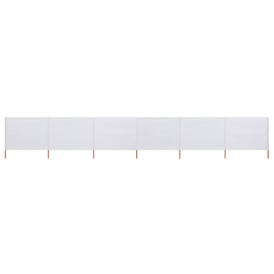6-teiliges Windschutzgewebe 800 x 120 cm Sandweiß - Pazzar.ch