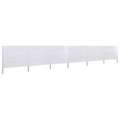 6-teiliges Windschutzgewebe 800 x 120 cm Sandweiß - Pazzar.ch