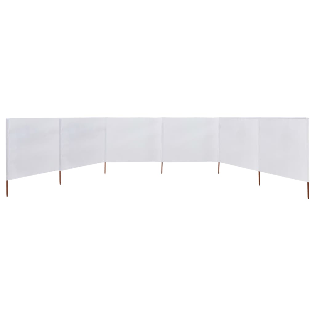 6-teiliges Windschutzgewebe 800 x 120 cm Sandweiß - Pazzar.ch