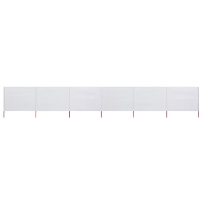 6-teiliges Windschutzgewebe 800 x 160 cm Sandweiß - Pazzar.ch