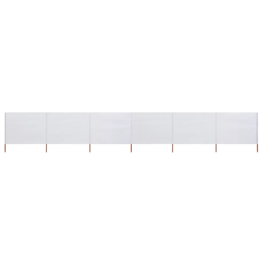 6-teiliges Windschutzgewebe 800 x 160 cm Sandweiß - Pazzar.ch