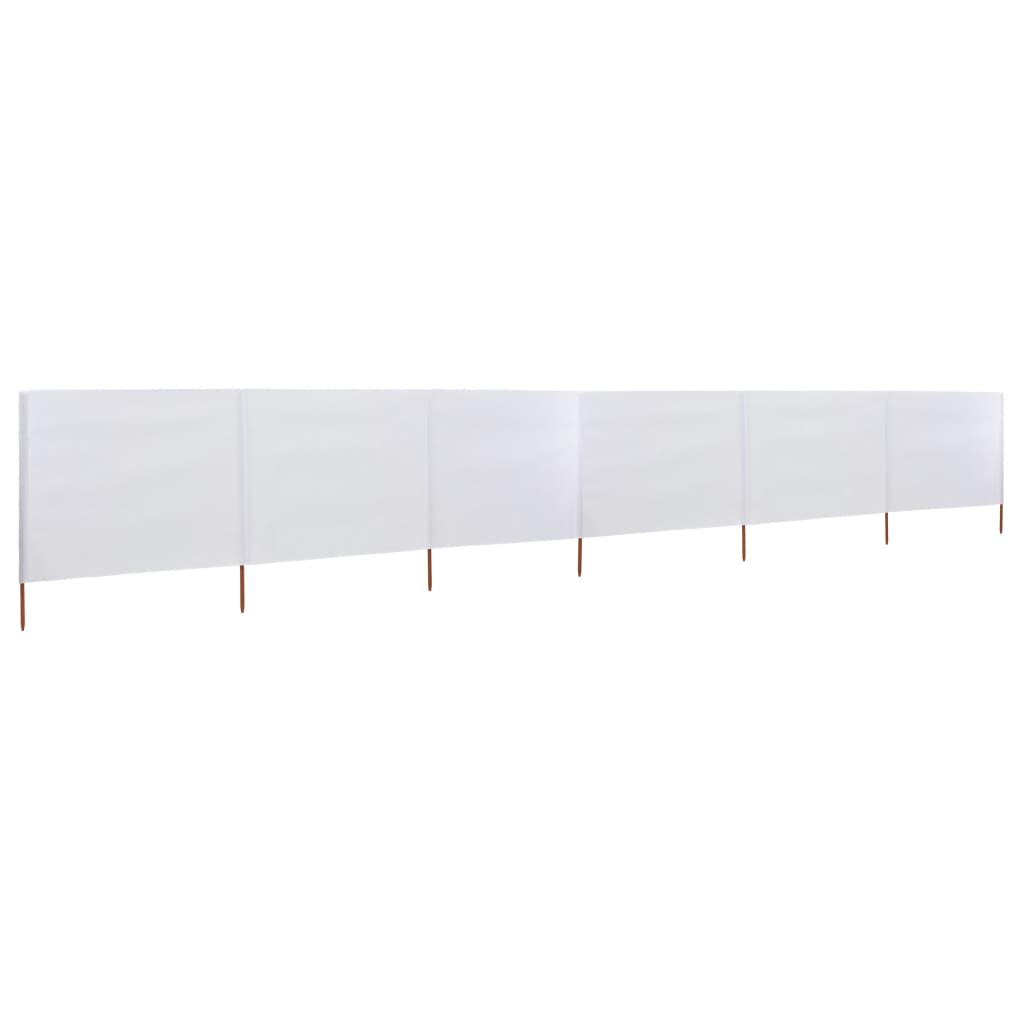 6-teiliges Windschutzgewebe 800 x 160 cm Sandweiß - Pazzar.ch