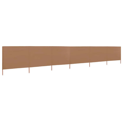 6-teiliges Windschutzgewebe 800 x 160 cm Taupe - Pazzar.ch