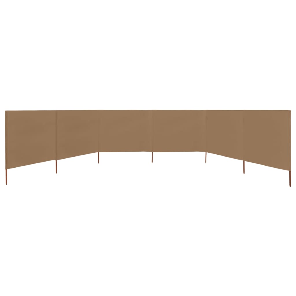 6-teiliges Windschutzgewebe 800 x 160 cm Taupe - Pazzar.ch