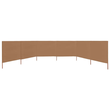 6-teiliges Windschutzgewebe 800 x 160 cm Taupe - Pazzar.ch