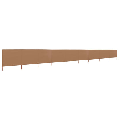 9-teiliges Windschutzgewebe 1200 x 120 cm Taupe - Pazzar.ch