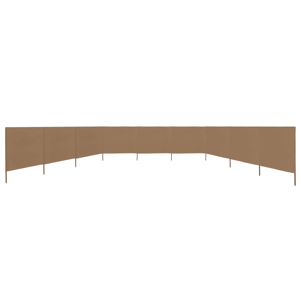 9-teiliges Windschutzgewebe 1200 x 120 cm Taupe - Pazzar.ch