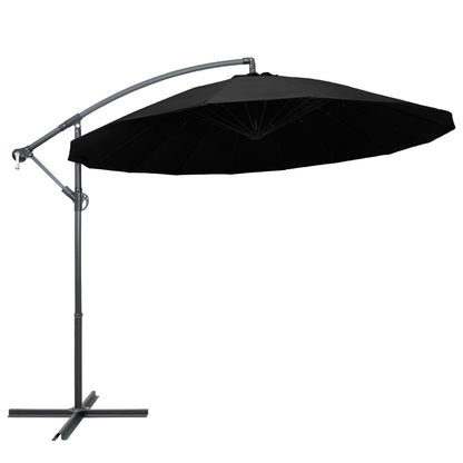Ampelschirm Schwarz 3 m Aluminium-Mast - Pazzar.ch