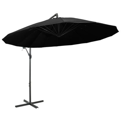 Ampelschirm Schwarz 3 m Aluminium-Mast - Pazzar.ch
