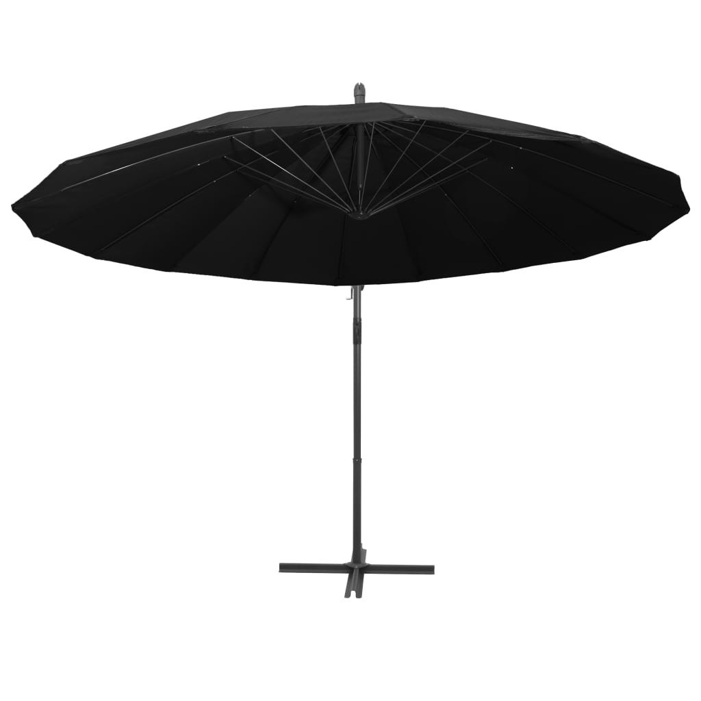 Ampelschirm Schwarz 3 m Aluminium-Mast - Pazzar.ch