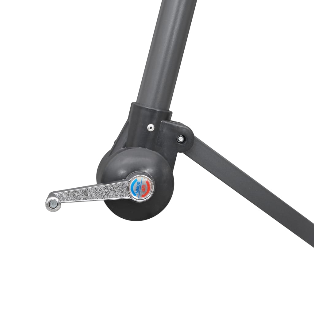 Ampelschirm Schwarz 3 m Aluminium-Mast - Pazzar.ch
