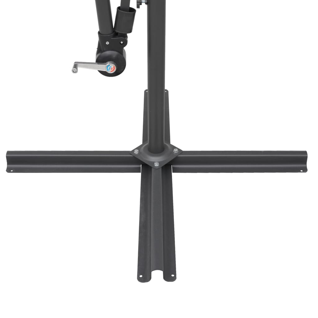 Ampelschirm Schwarz 3 m Aluminium-Mast - Pazzar.ch