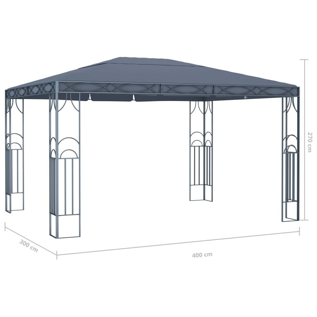 Pavillon 400 x 300 cm Anthrazit - Pazzar.ch