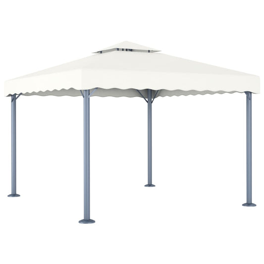 Pavillon 300 x 300 cm Creme Aluminium - Pazzar.ch