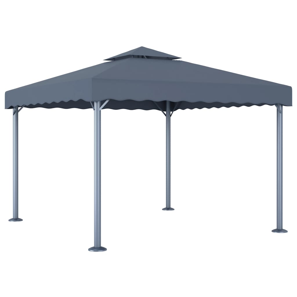 Pavillon 300 x 300 cm Anthrazit Aluminium - Pazzar.ch
