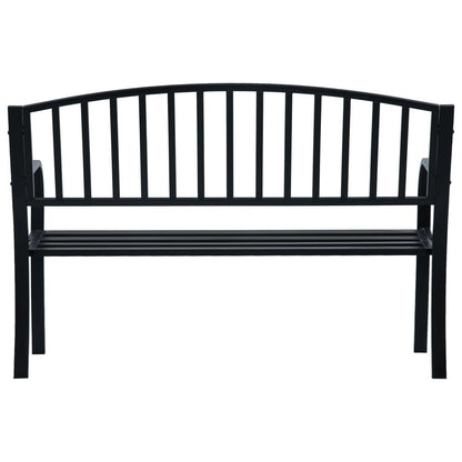 Gartenbank 125 cm Schwarz Stahl - Pazzar.ch
