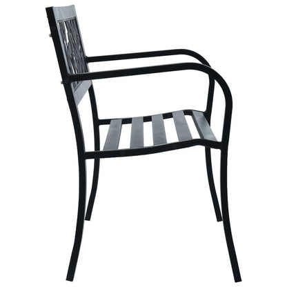 Gartenbank 125 cm Schwarz Stahl - Pazzar.ch