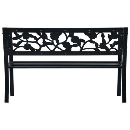Gartenbank 125 cm Schwarz Stahl - Pazzar.ch