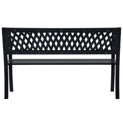 Gartenbank 125 cm Schwarz Stahl - Pazzar.ch