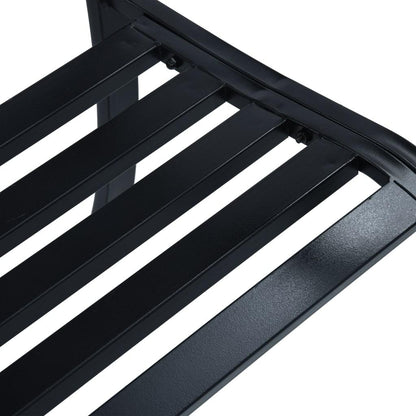 Gartenbank 125 cm Schwarz Stahl - Pazzar.ch