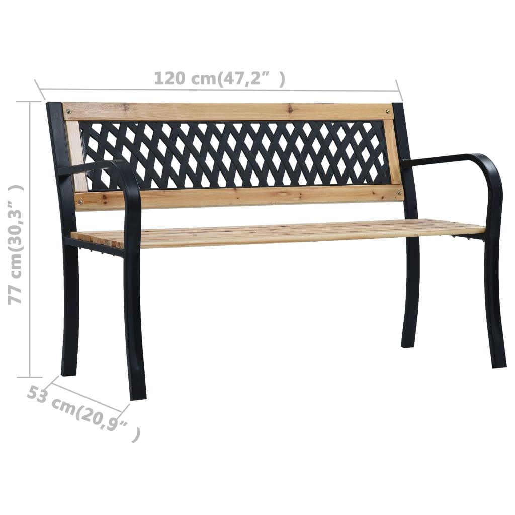 Gartenbank 120 cm Holz - Pazzar.ch