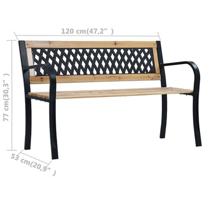 Gartenbank 120 cm Holz - Pazzar.ch