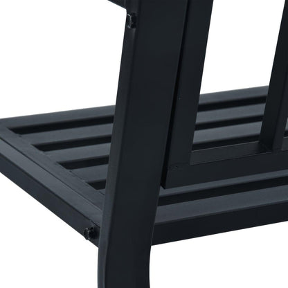 Gartenbank 125 cm Schwarz Stahl - Pazzar.ch