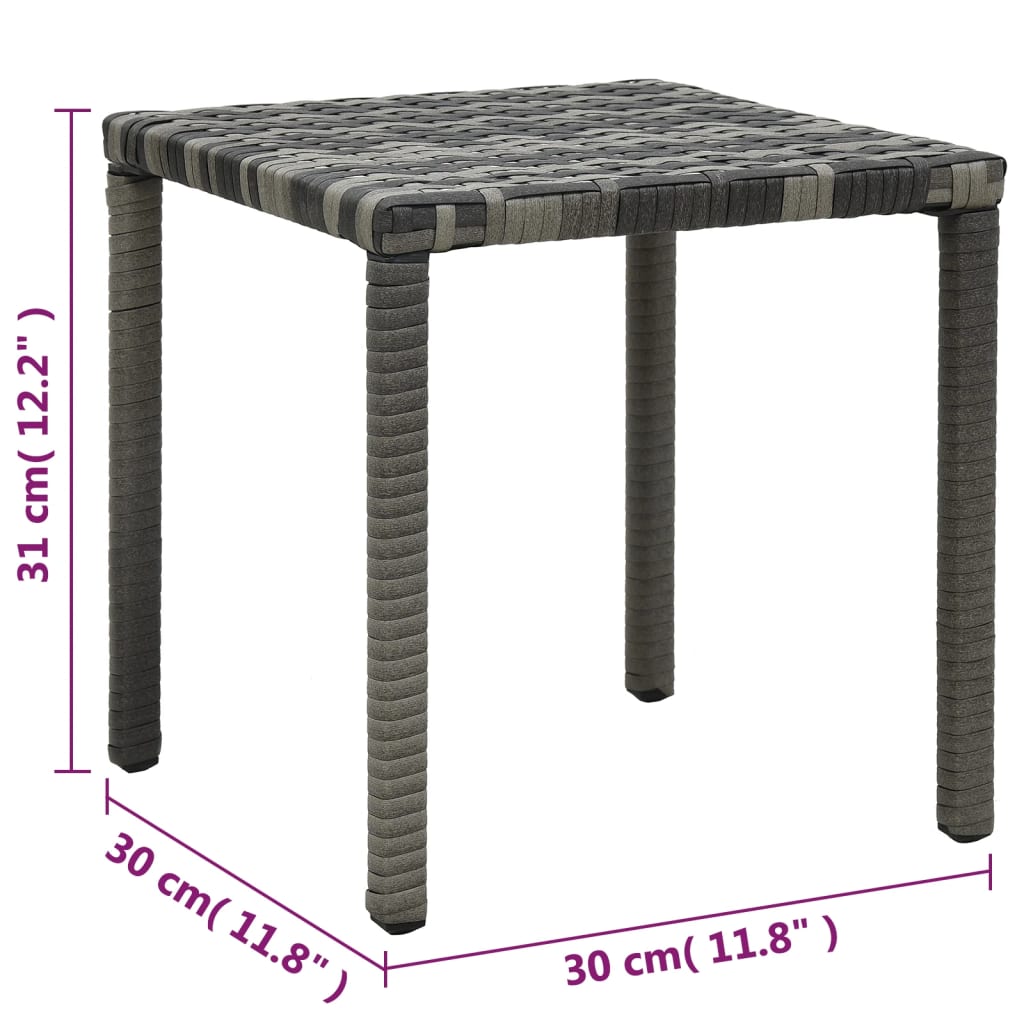 Sonnenliegen mit Tisch Poly Rattan Anthrazit - Pazzar.ch