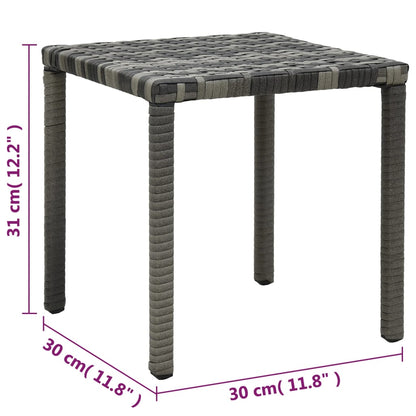 Sonnenliegen mit Tisch Poly Rattan Anthrazit - Pazzar.ch