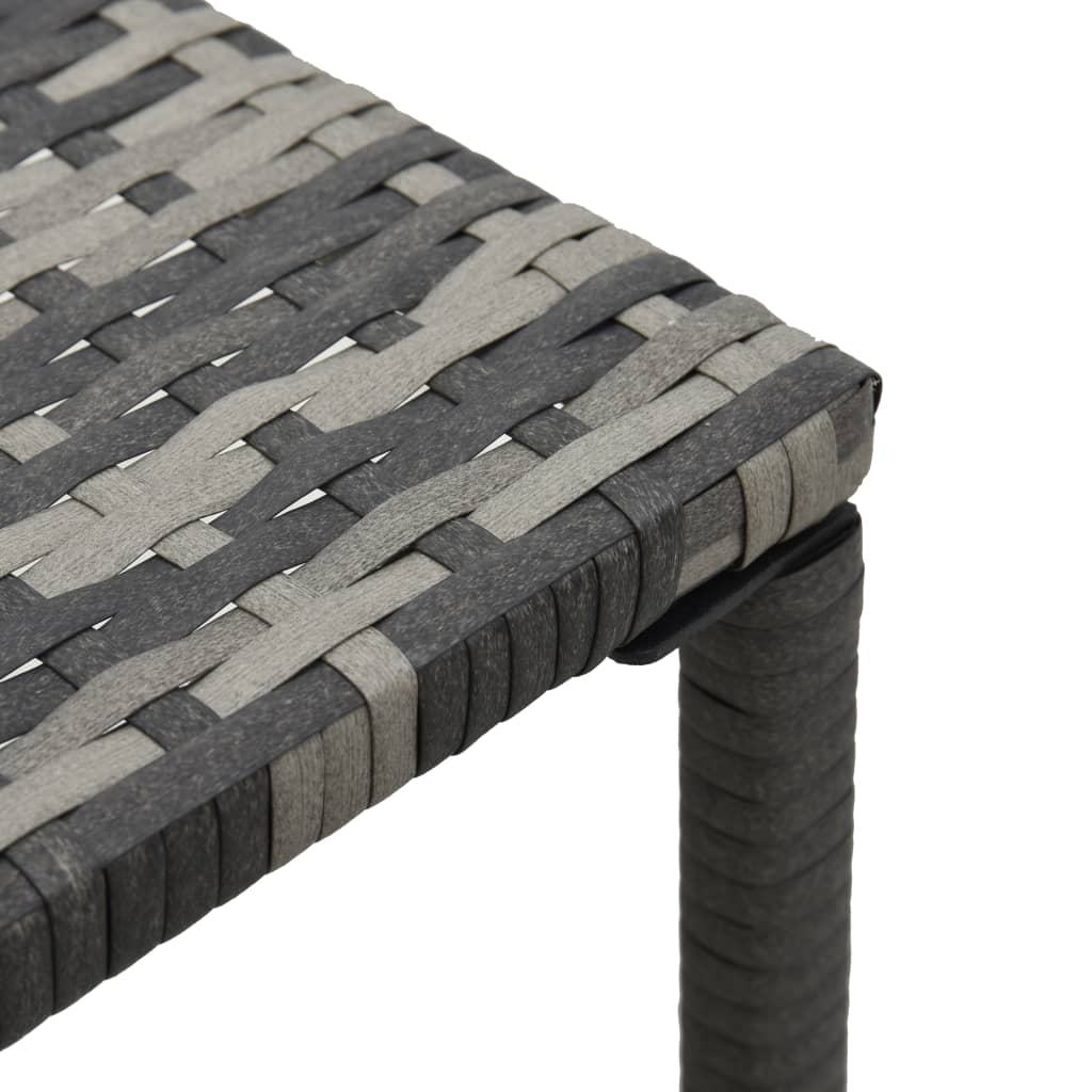 Sonnenliegen mit Tisch Poly Rattan Anthrazit - Pazzar.ch