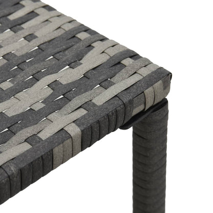 Sonnenliegen mit Tisch Poly Rattan Anthrazit - Pazzar.ch