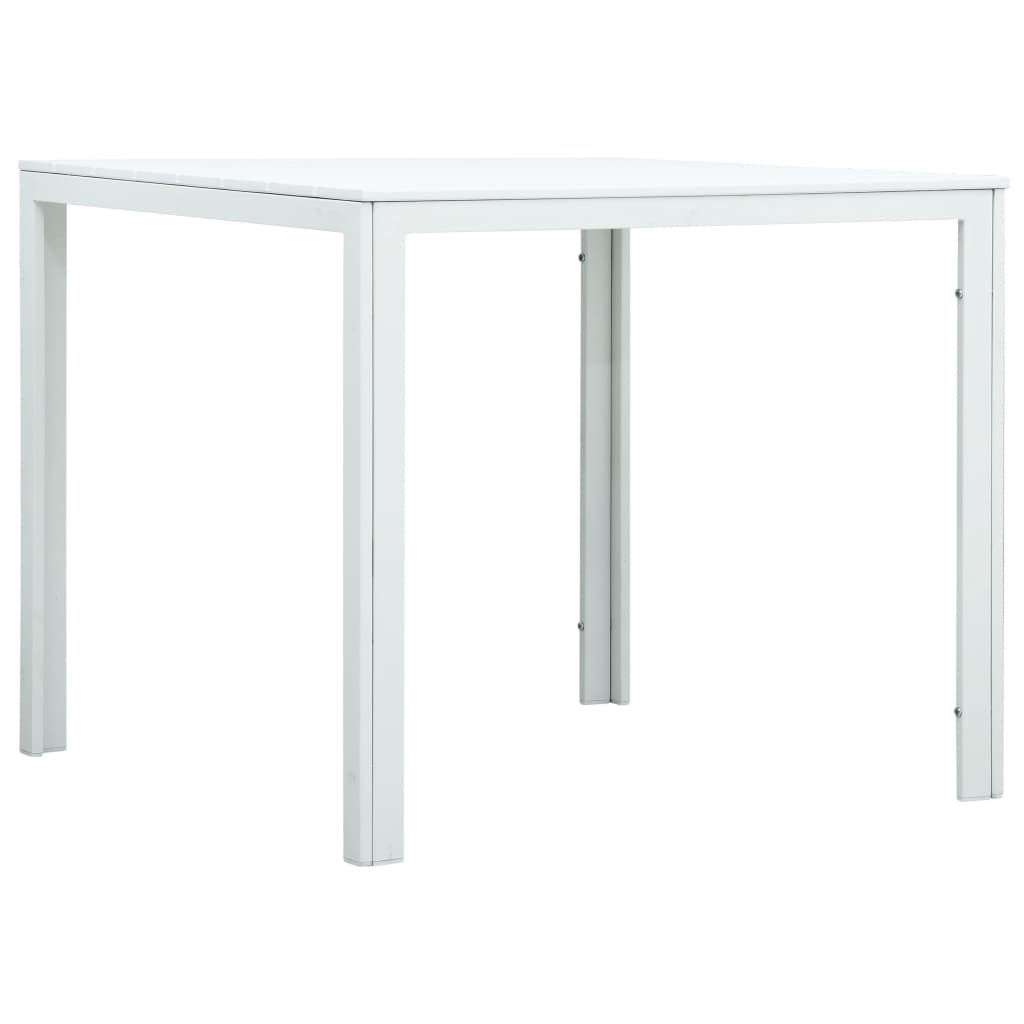 Couchtisch Weiß 78x78x74 cm HDPE Holzoptik - Pazzar.ch