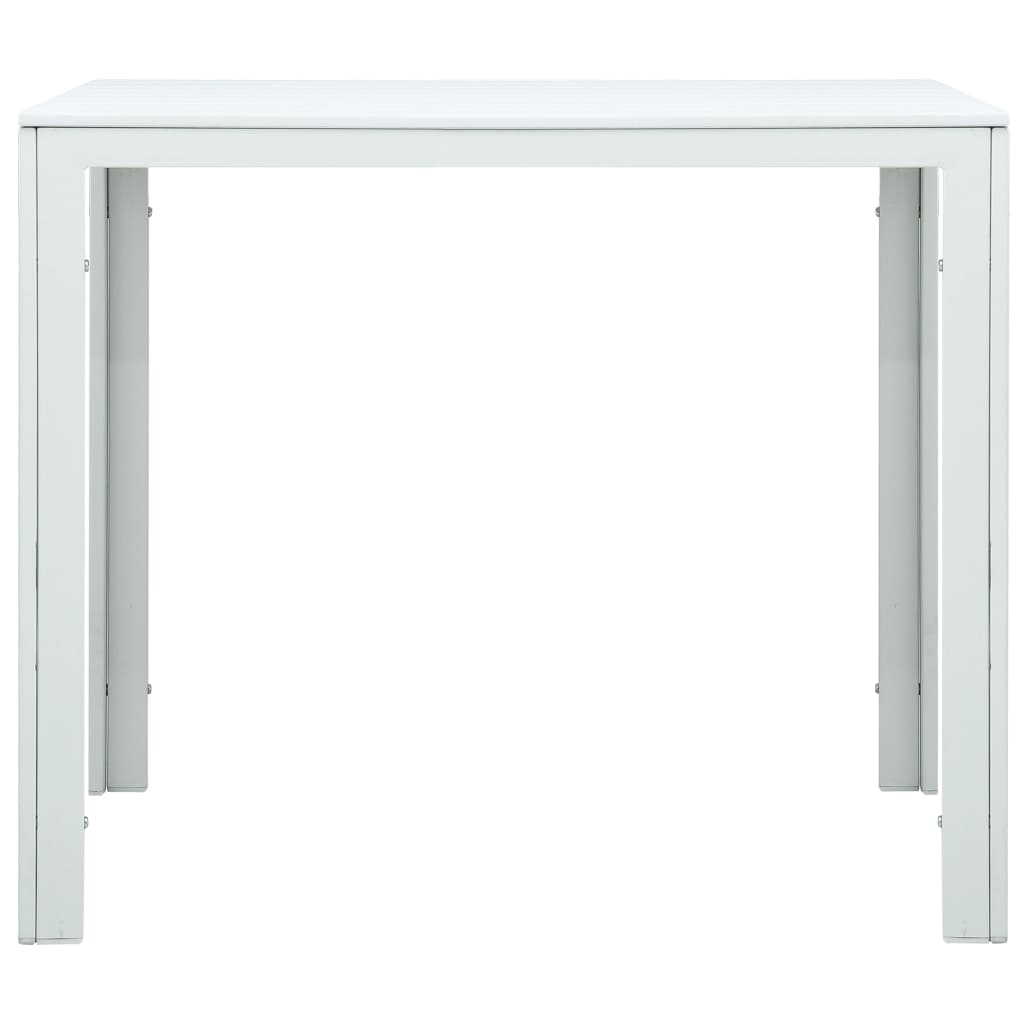Couchtisch Weiß 78x78x74 cm HDPE Holzoptik
