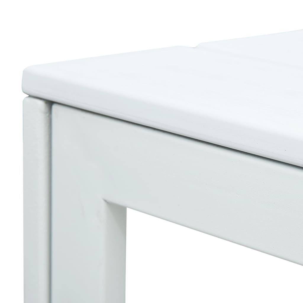 Couchtisch Weiß 78x78x74 cm HDPE Holzoptik - Pazzar.ch