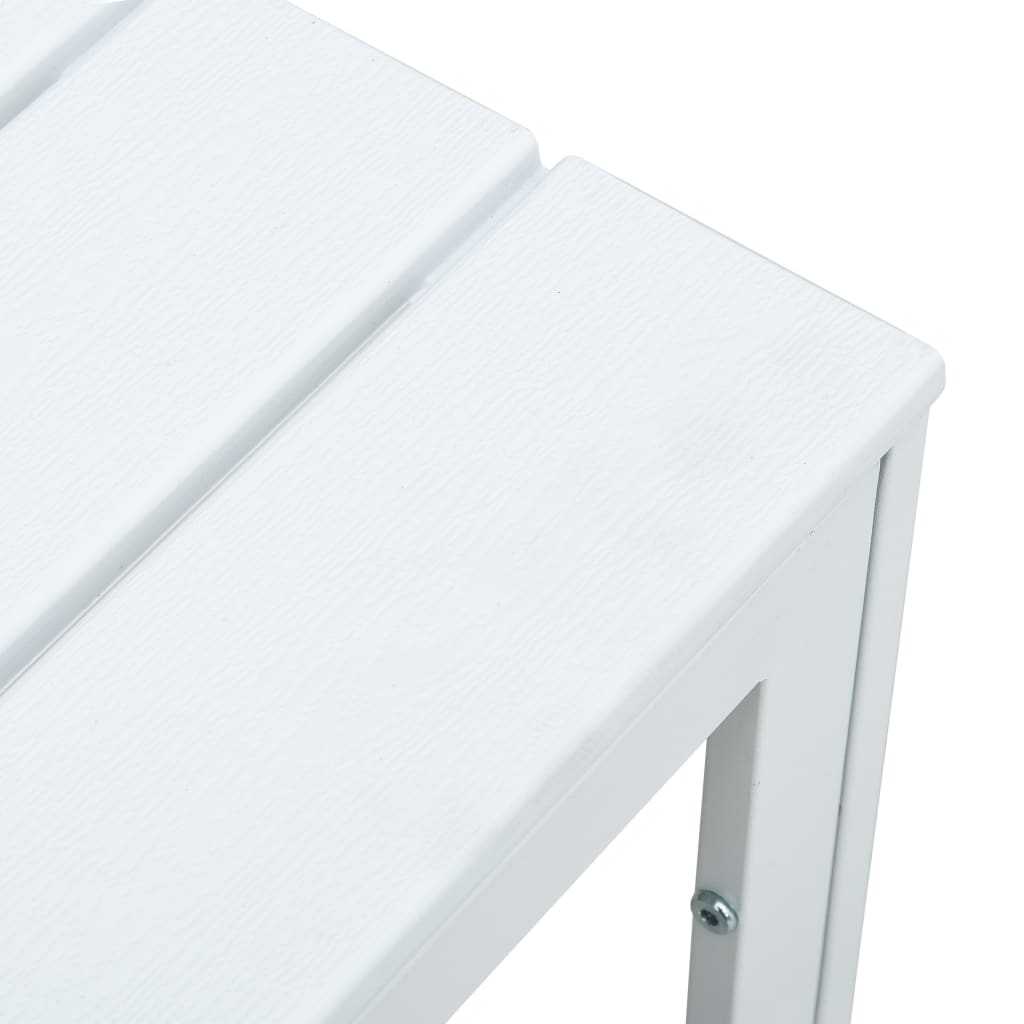 Couchtisch Weiß 78x78x74 cm HDPE Holzoptik - Pazzar.ch