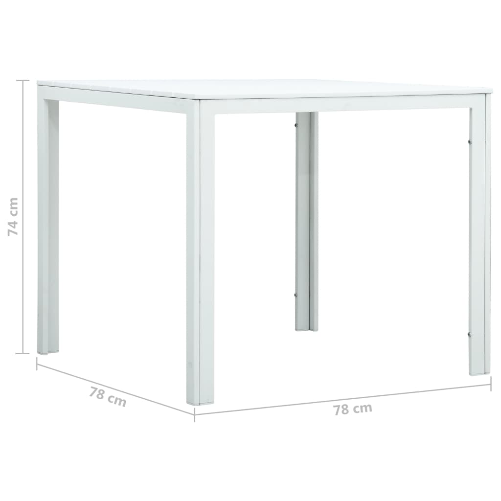 Couchtisch Weiß 78x78x74 cm HDPE Holzoptik - Pazzar.ch