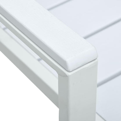 Gartenstühle 4 Stk. Weiß HDPE Holz-Optik - Pazzar.ch
