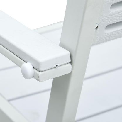 Gartenstühle 4 Stk. Weiß HDPE Holz-Optik - Pazzar.ch