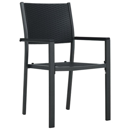Gartenstühle 4 Stk. Schwarz Kunststoff Rattan-Optik - Pazzar.ch