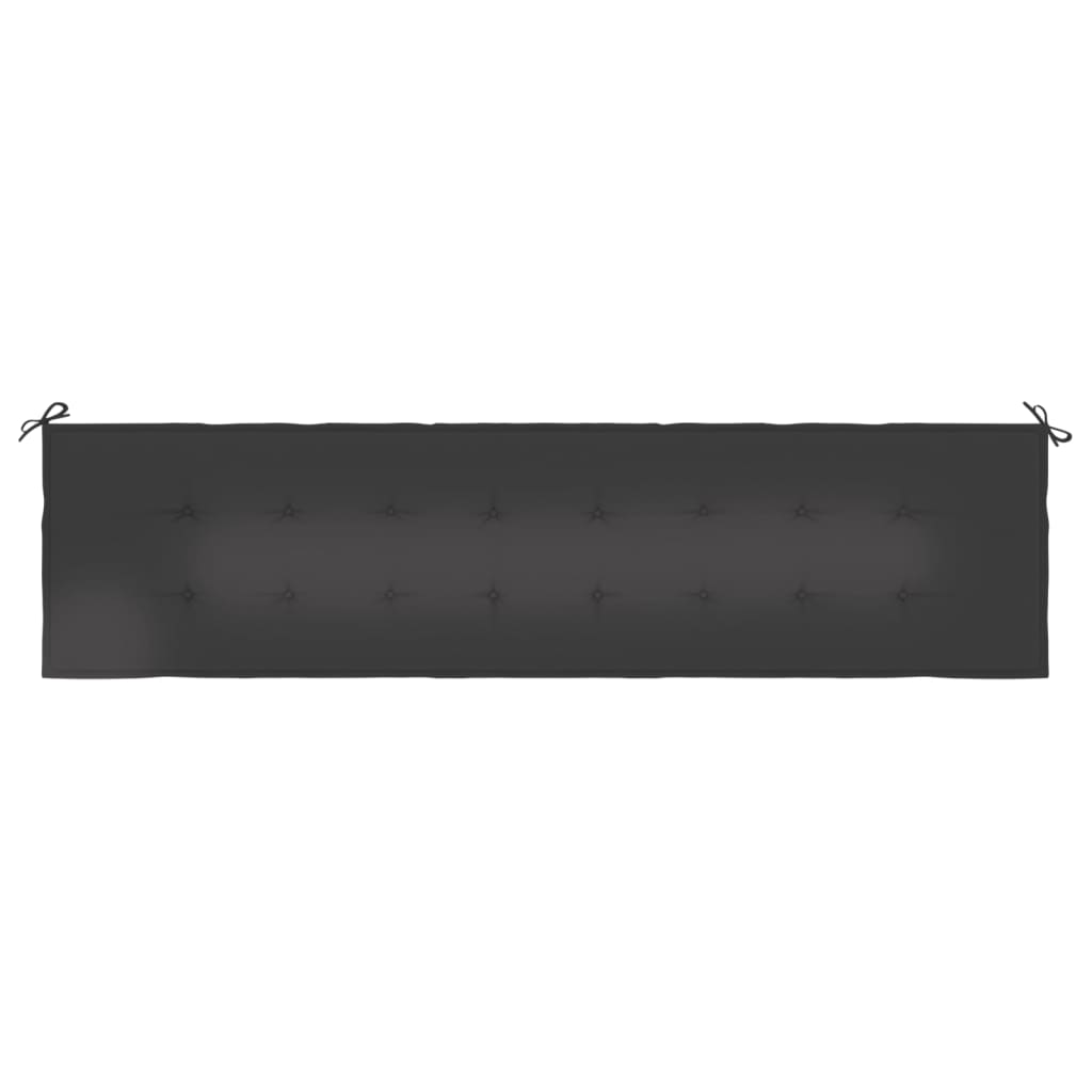 Gartenbank-Auflage Schwarz 150x50x4 cm Oxford-Gewebe