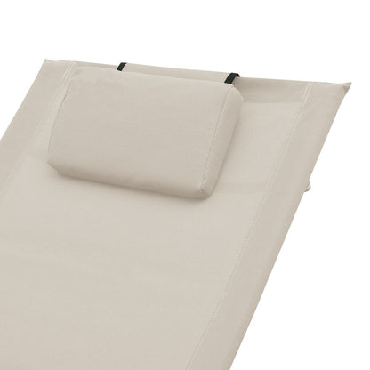 Sonnenliege mit Kissen Creme Textilene - Pazzar.ch