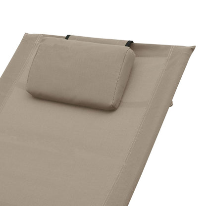 Sonnenliege mit Kissen Taupe Textilene - Pazzar.ch
